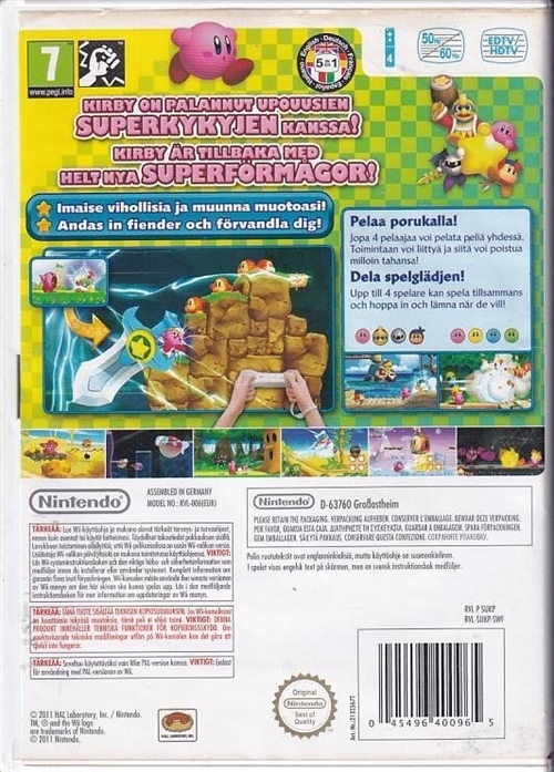 Kirbys Adventure Wii - Nintendo Wii (B Grade) (Genbrug)